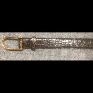 GUCCI caiman/crocodile suit/jean belt